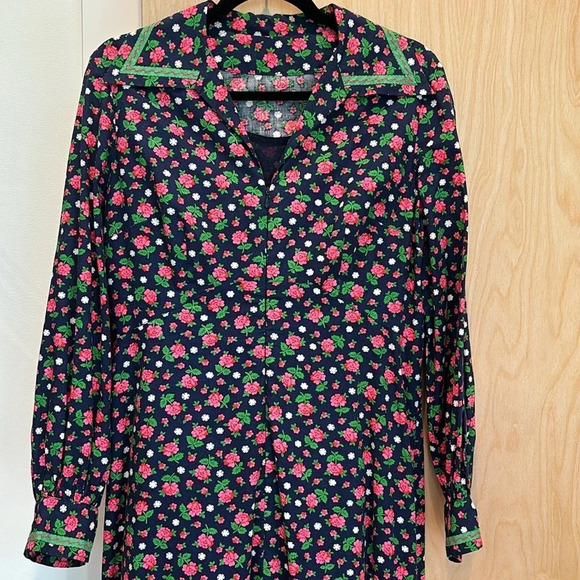 Vintage Maxi Dress Colorful 70s Floral Handmade XL - Picture 3 of 10